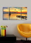 Wallity Reloj de Pared Decorativo de Lienzo Multicolor (3 Piezas)
